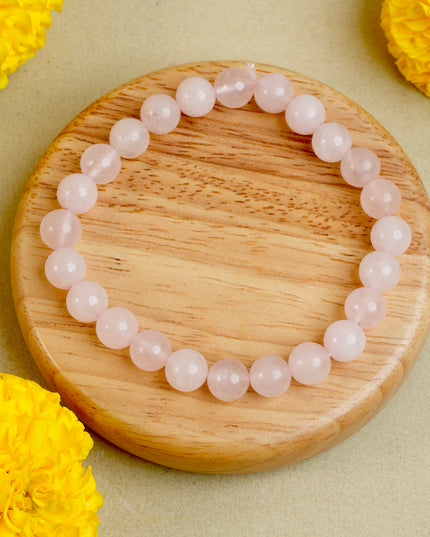 Rose Quartz Healing Bracelet for Love Attraction, Emotional Healing & Inner Peace