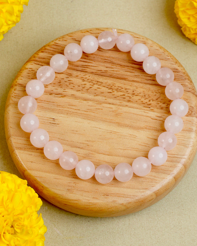 Rose Quartz Healing Bracelet for Love Attraction, Emotional Healing & Inner Peace