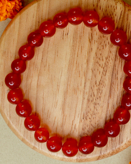 Red Carnelian Healing Bracelet for Energy, Confidence & Motivation