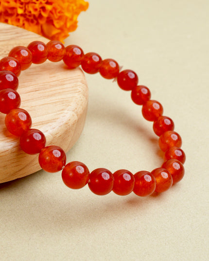 Red Carnelian Healing Bracelet for Energy, Confidence & Motivation