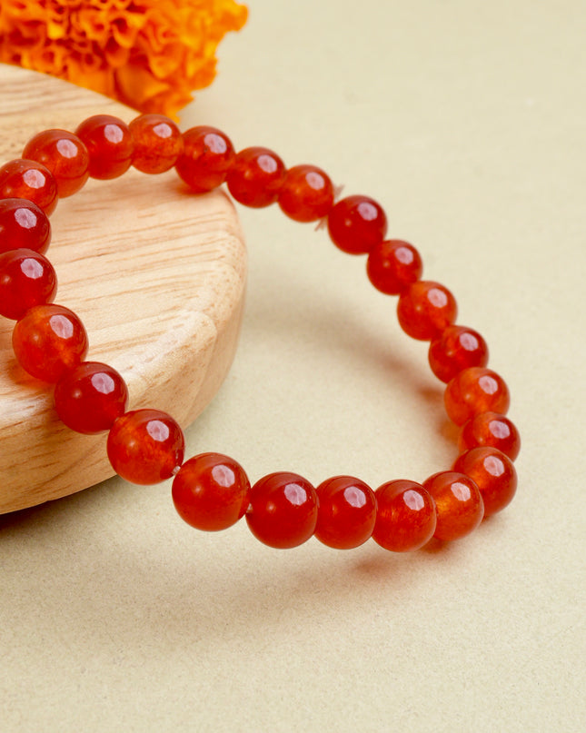 Red Carnelian Healing Bracelet for Energy, Confidence & Motivation