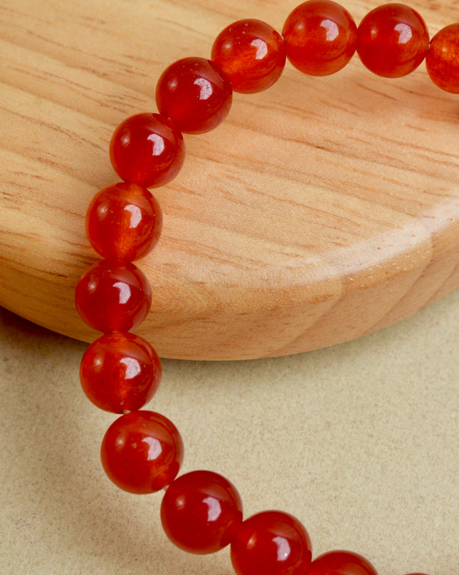 Red Carnelian Healing Bracelet for Energy, Confidence & Motivation