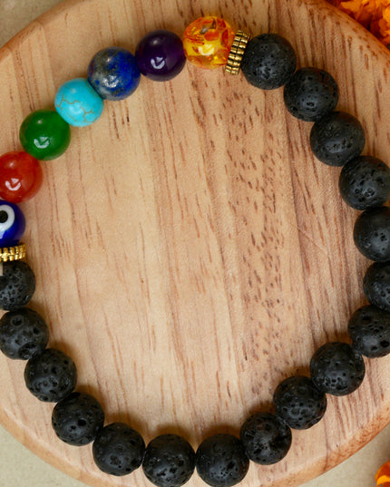 Seven Chakra Bracelet | Natural Crystal Bracelet for Energy Balance & Focus