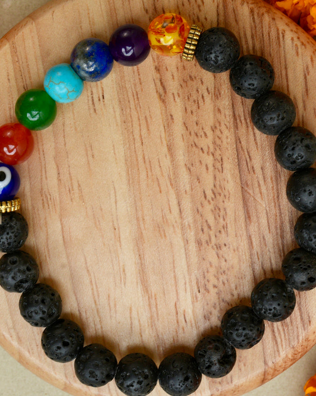 Seven Chakra Bracelet | Natural Crystal Bracelet for Energy Balance & Focus