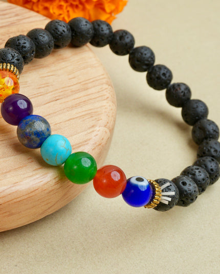 Seven Chakra Bracelet | Natural Crystal Bracelet for Energy Balance & Focus