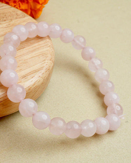 Rose Quartz Healing Bracelet for Love Attraction, Emotional Healing & Inner Peace