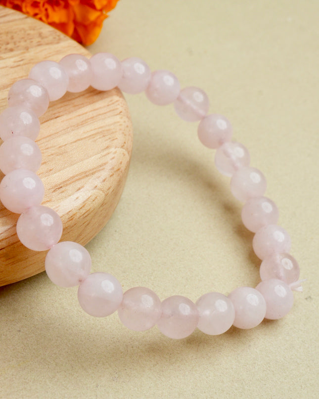 Rose Quartz Healing Bracelet for Love Attraction, Emotional Healing & Inner Peace