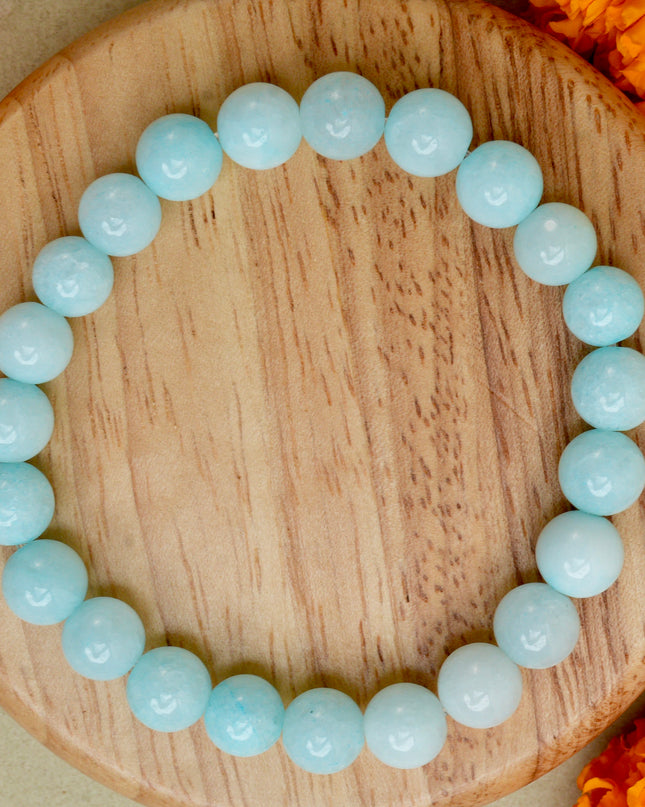 Aquamarine Healing Bracelet for Calmness, Communication & Stress Relief