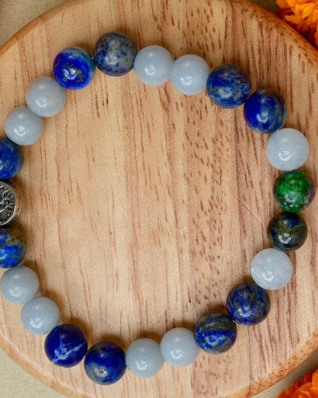 Thyroid Support Healing Bracelet for Wellness, Balance & Positive Energy