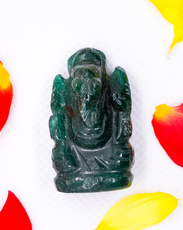 Green Aventurine Ganesha Idol 1 Inch – Natural Stone Ganpati for Luck & Growth  Option 2 – SEO Heavy