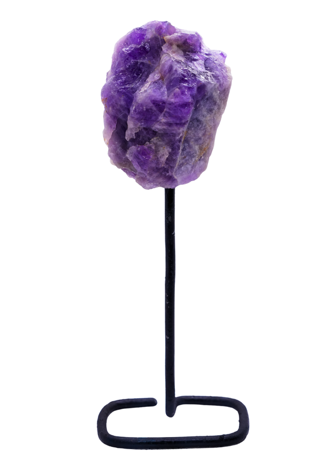 Natural Amethyst Crystal Stand – Raw Stone Decor for Calm & Focus