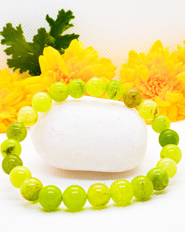 Serpentine Healing Bracelet for Emotional Balance, Protection & Positive Energy