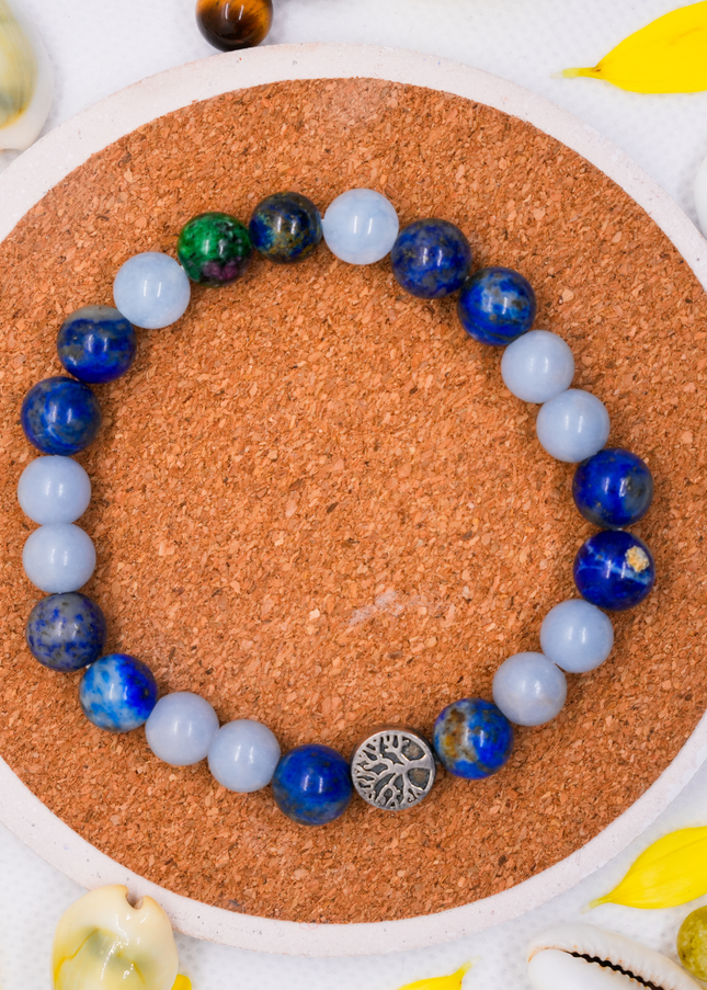 Thyroid Support Healing Bracelet for Wellness, Balance & Positive Energy