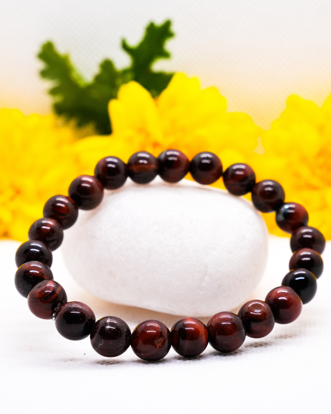 Tiger Eye Bracelet | Natural Tiger Eye Crystal Bracelet for Confidence & Focus