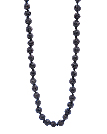 Lava Beads Mala | Grounding & Energy Healing Necklace