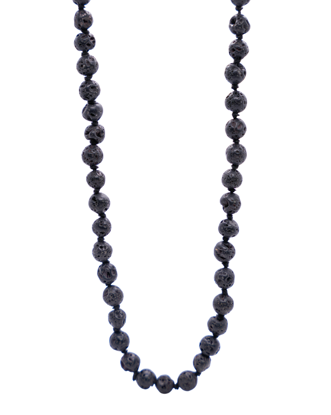 Lava Beads Mala | Grounding & Energy Healing Necklace