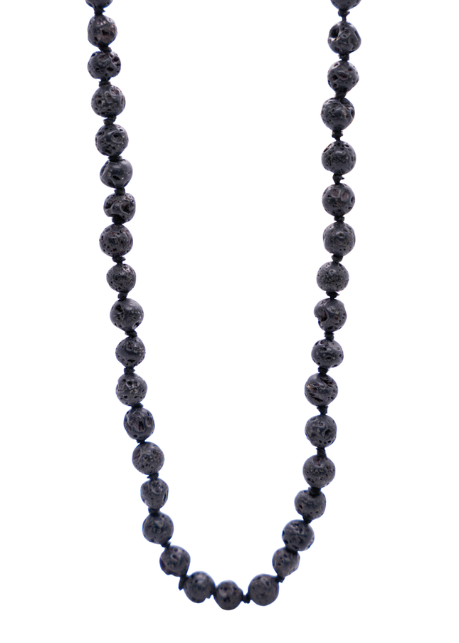Lava Beads Mala | Grounding & Energy Healing Necklace