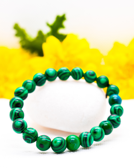 Malachite Healing Bracelet for Protection, Growth & Emotional Balance