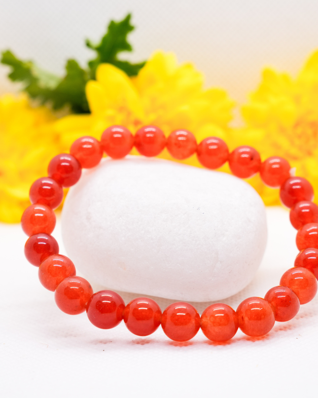Red Carnelian Healing Bracelet for Energy, Confidence & Motivation
