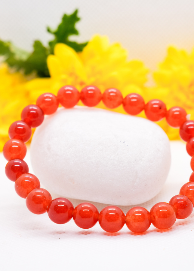 Red Carnelian Healing Bracelet for Energy, Confidence & Motivation