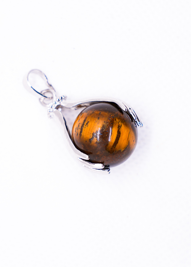 Natural Tiger Eye Stone Pendant – Handmade Crystal Necklace
